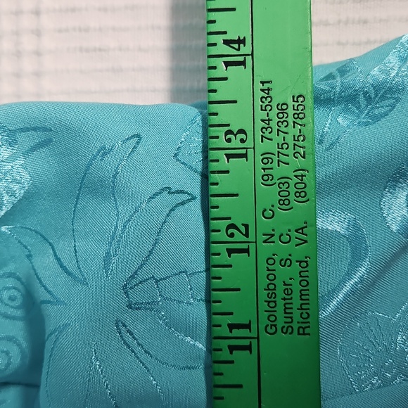 Never Fully Dressed Long Sleeve Wrap Midi Dress: Blue Print: Size- US 4 - Picture 13 of 14